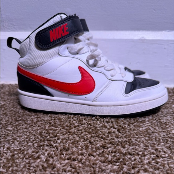 Nike Other - Nike White and Red Mid-Top Basketball Sneakers